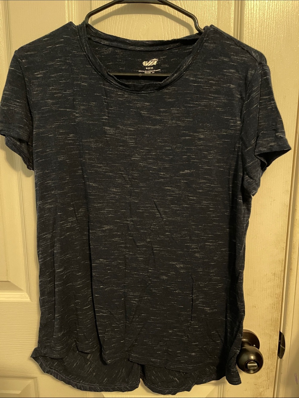 Avia Navy Heathered Short-Sleeve Tee